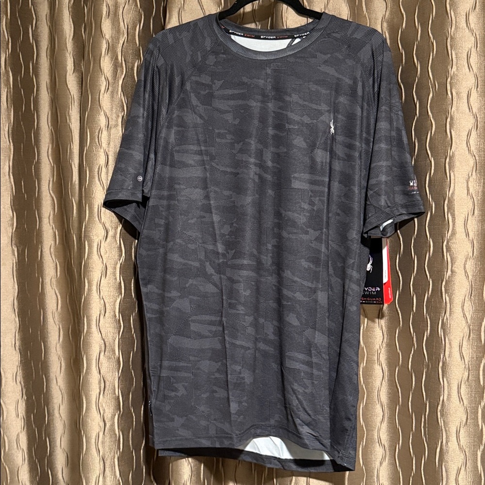 Spyder Swim Rash Guard Black Camouflage Large